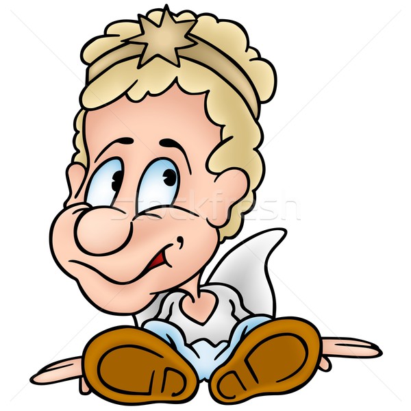 600x600 Sitting Cherub Vector Illustration Roman Dekan (Derocz