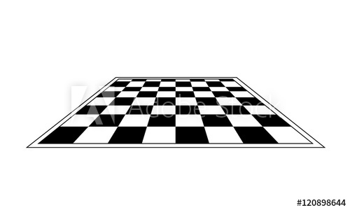 500x300 Black And White Chess Board. Vector