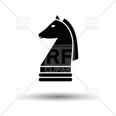 400x400 Chess Knight Black Icon On White Background Vector Image Vector