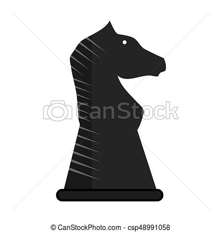 450x470 Chess Knight Business. Strategy Concept, Sport And Play, Vector