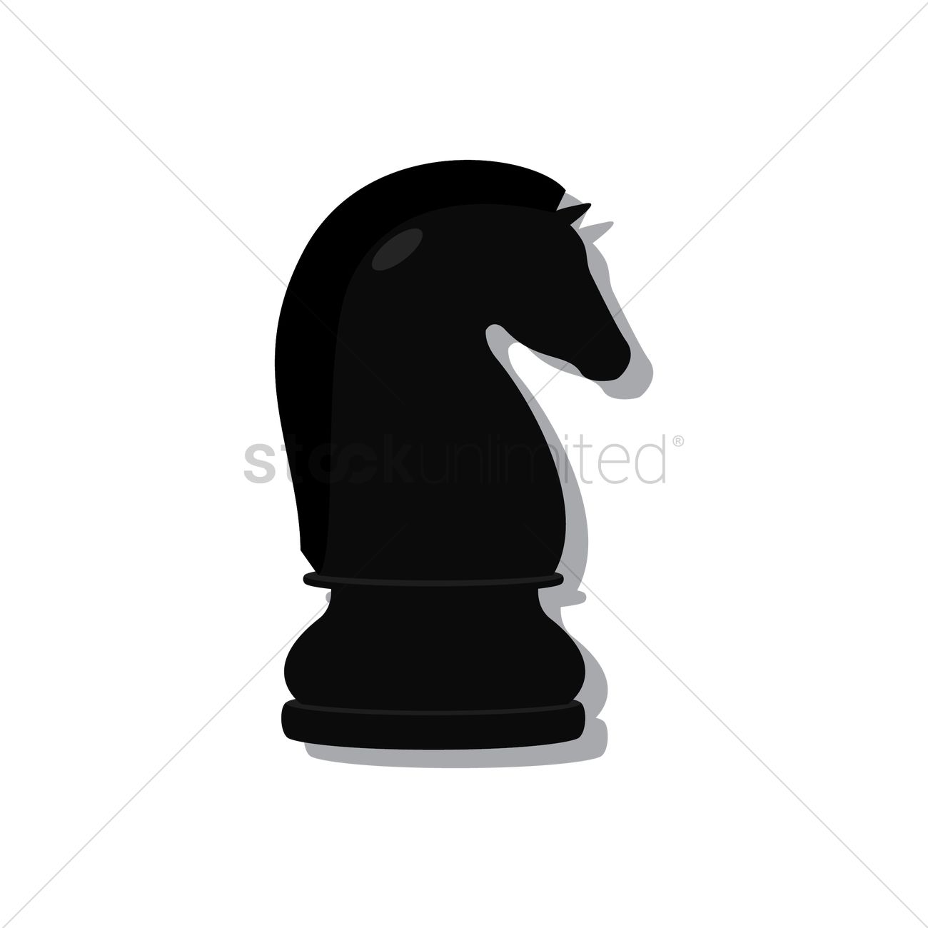 1300x1300 Chess Piece (Knight) Vector Image