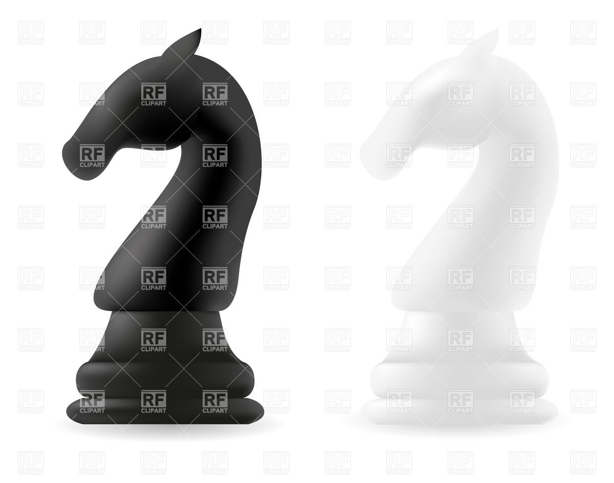 1200x943 Knight Chess Piece Black And White Vector Image Vector Artwork