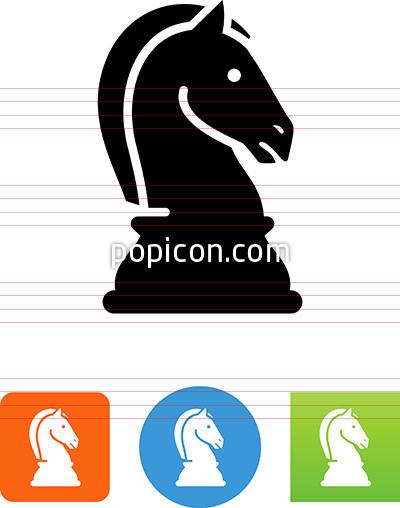400x508 Vector Chess Knight Icon