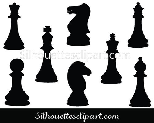 500x400 Chess Vector Graphics Free Download Silhouettes Vector