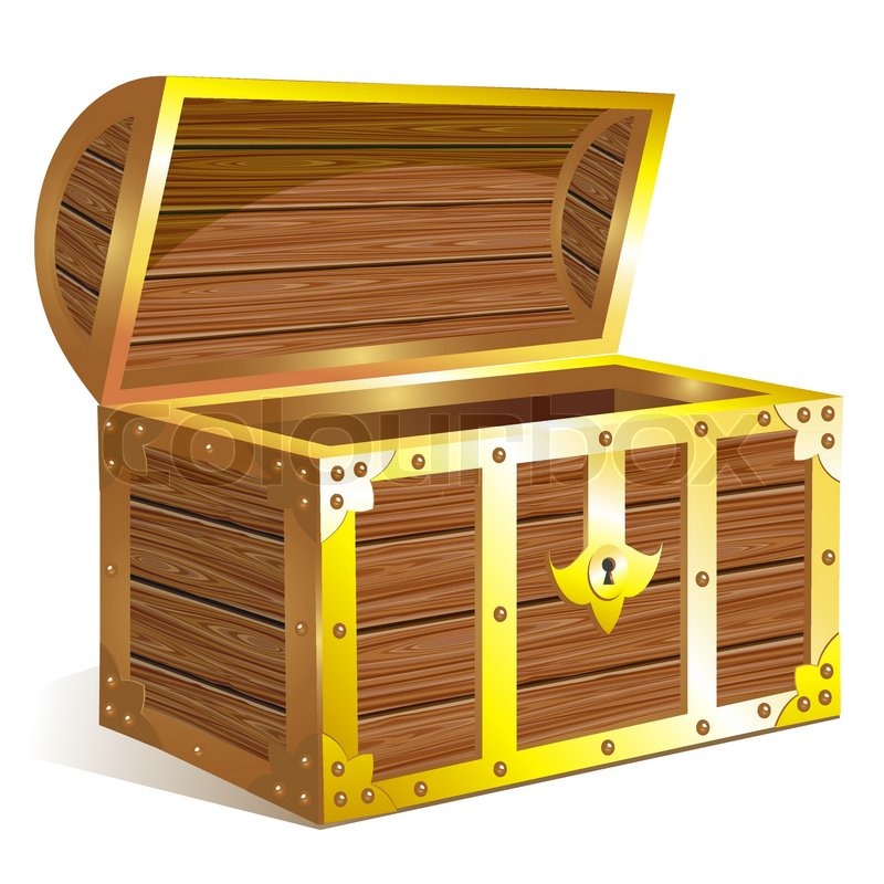800x800 Golden Chest. Vector Stock Vector Colourbox