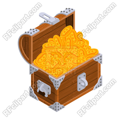 400x400 Bitcoin Treasure Chest Vector Image Vector Artwork Of Business