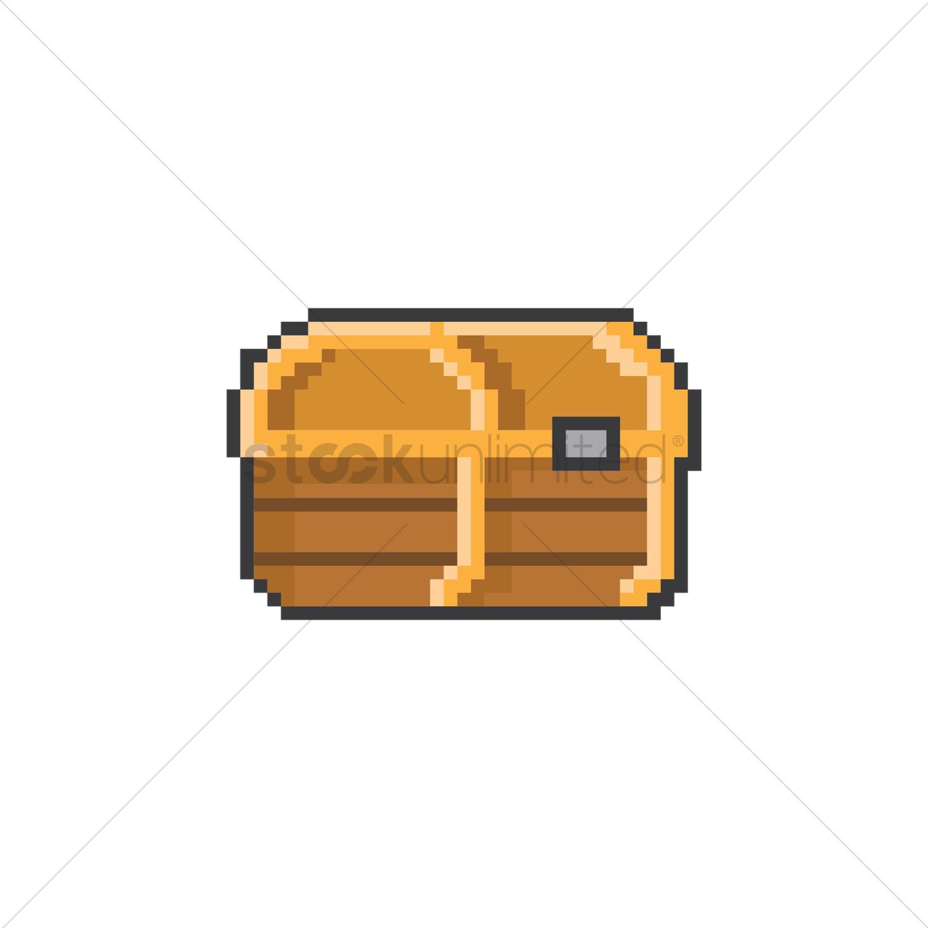 1300x1300 Pixel Art Treasure Chest Vector Image