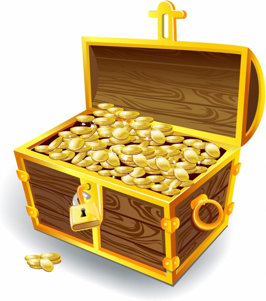 530x600 Treasure Chest Free Vector In Adobe Illustrator Ai ( .ai