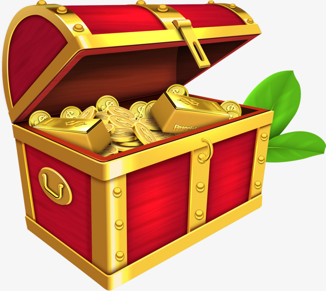 650x580 Vector Red Treasure Chest Of Gold Coins And Bullion, Gold Bullion