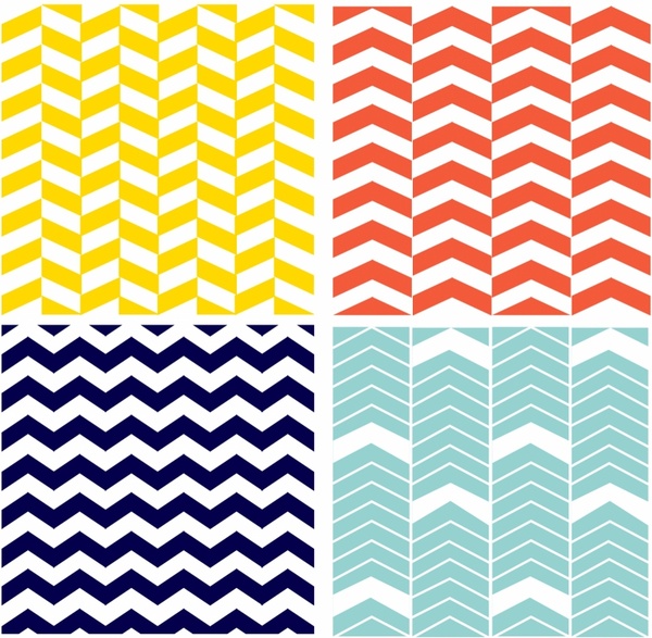 600x587 Four Seamless Chevron Patterns Free Vector In Adobe Illustrator Ai