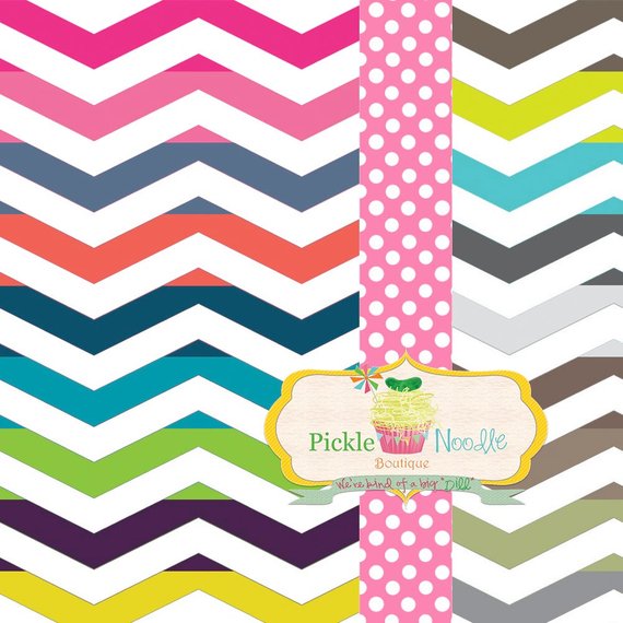 570x570 Chevron Vector Digital Paper Pack Instant Download Etsy