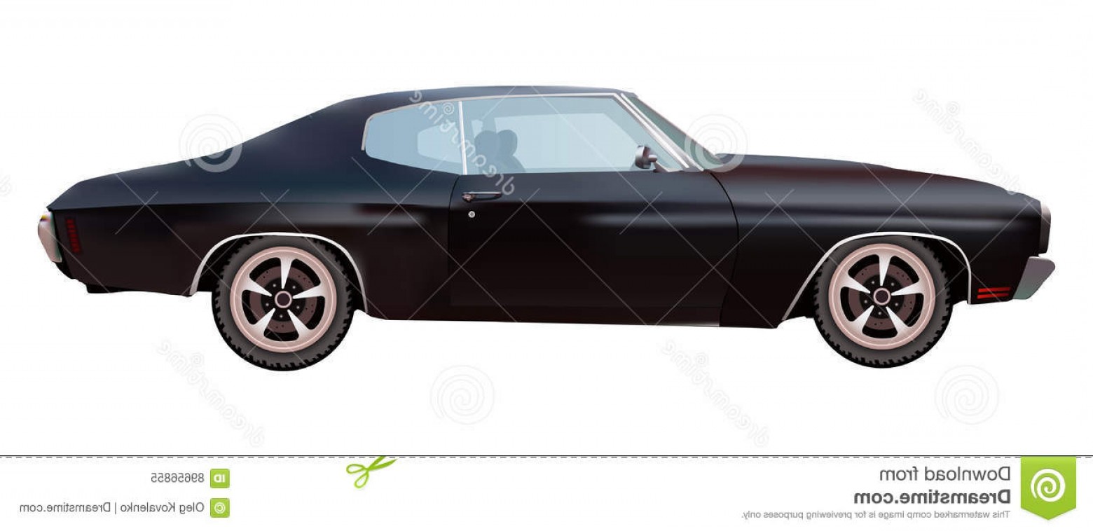 1560x758 Stock Illustration American Muscle Car Vector Chevrolet Chevelle