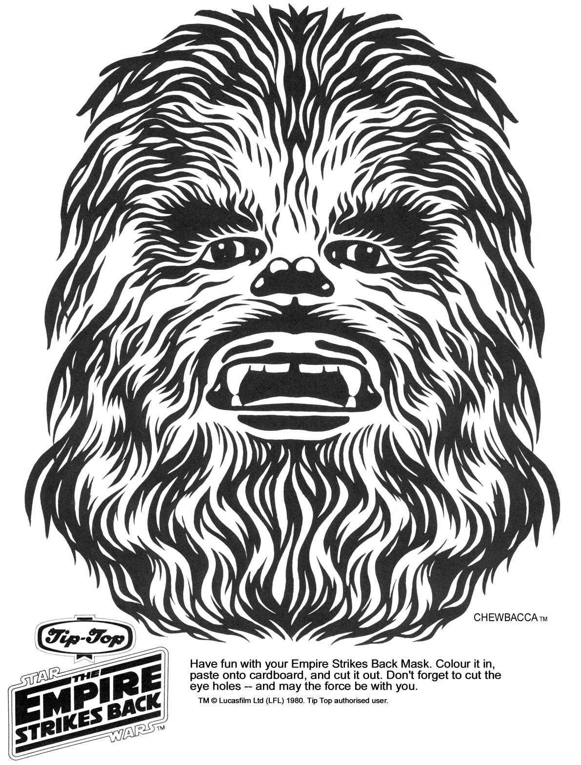 1191x1568 Can You Help Me Find A Pdf Of A Printable Chewbacca Mask