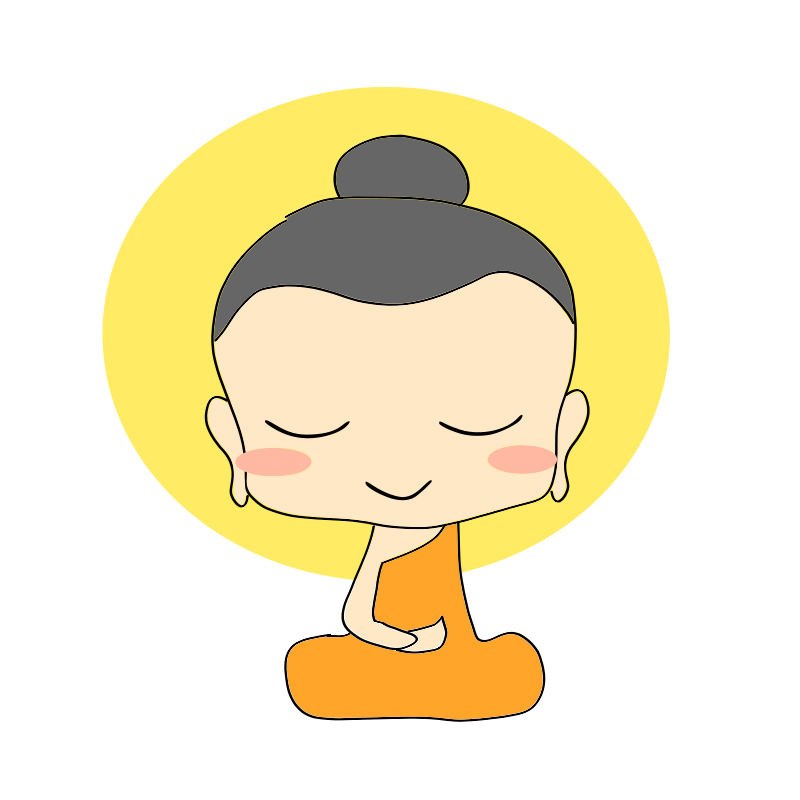 800x800 Chibi Buddha Free Vector 4vector