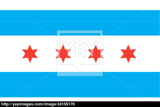 512x342 Chicago City Flag Vector
