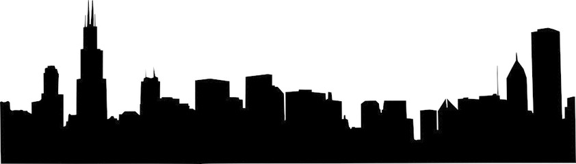 842x240 Chicago Skyline Vector Stock Image And Royalty Free Vector Files