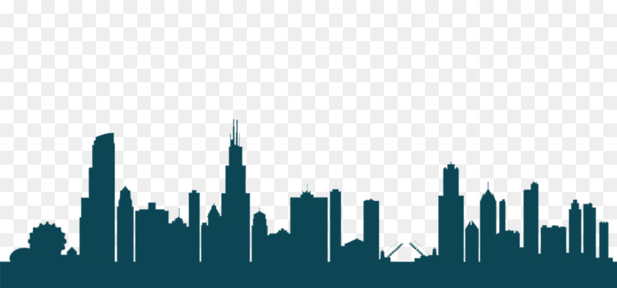 900x420 Chicago Skyline Vector Graphics Silhouette