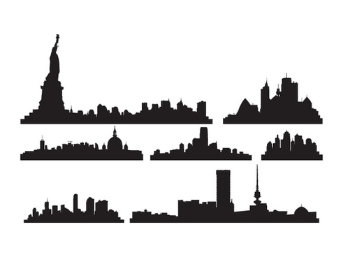 491x368 Chicago Skyline Free Vector Download (135 Free Vector) For