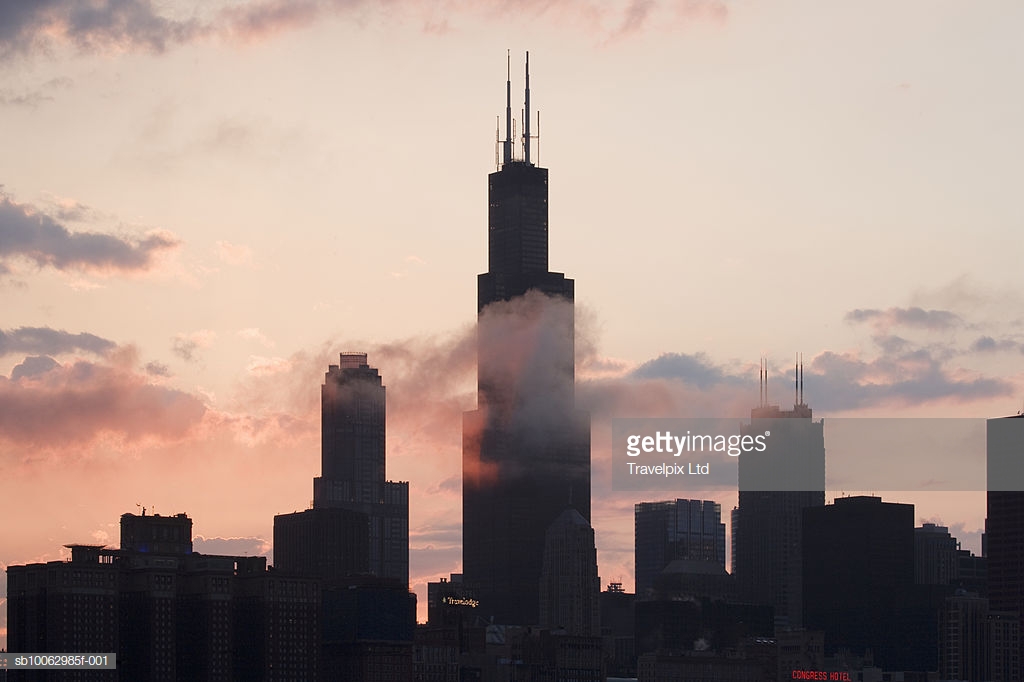 1024x682 Collection Of Chicago Silhouette Skyline Download Them And Try