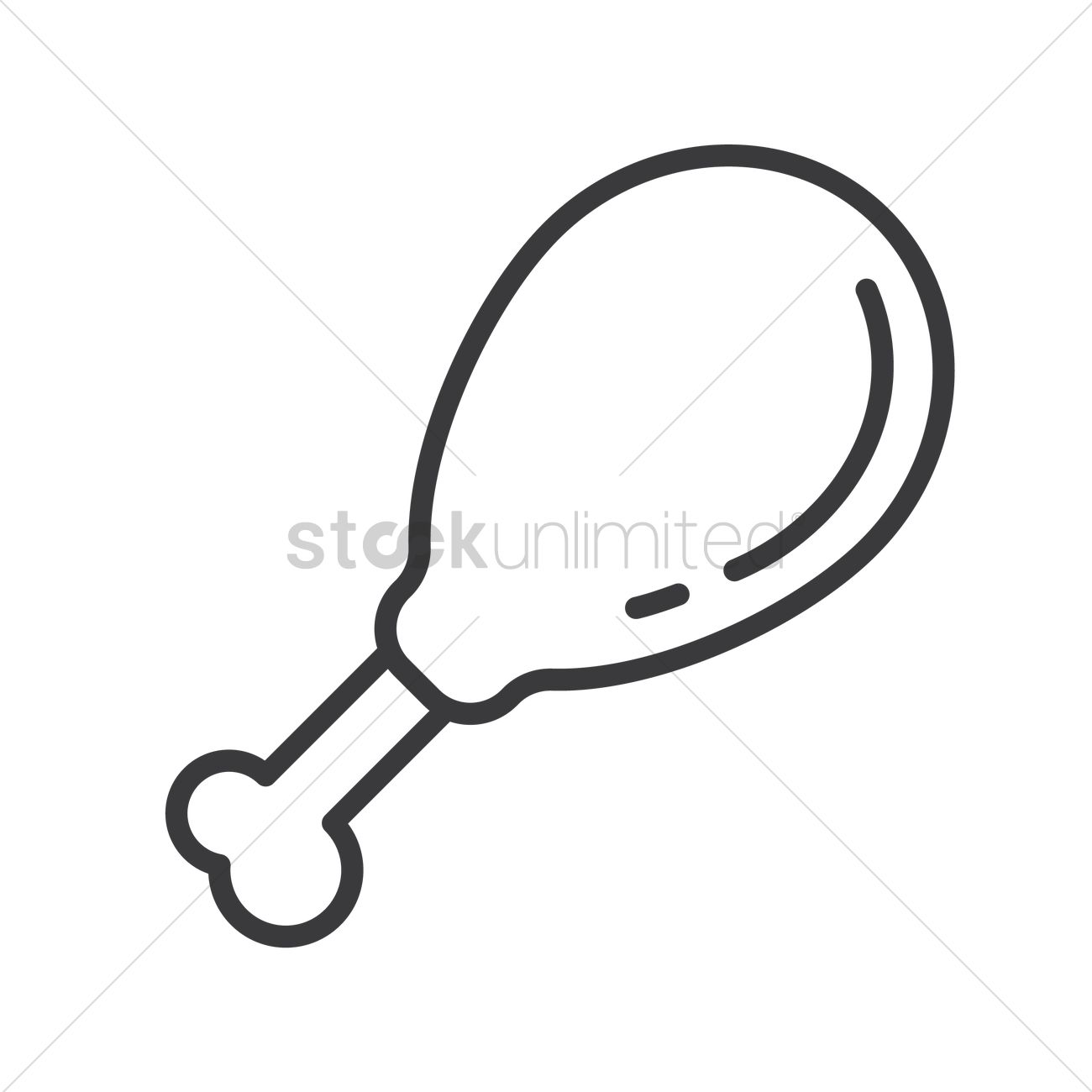 1300x1300 Chicken Drumstick Vector Image