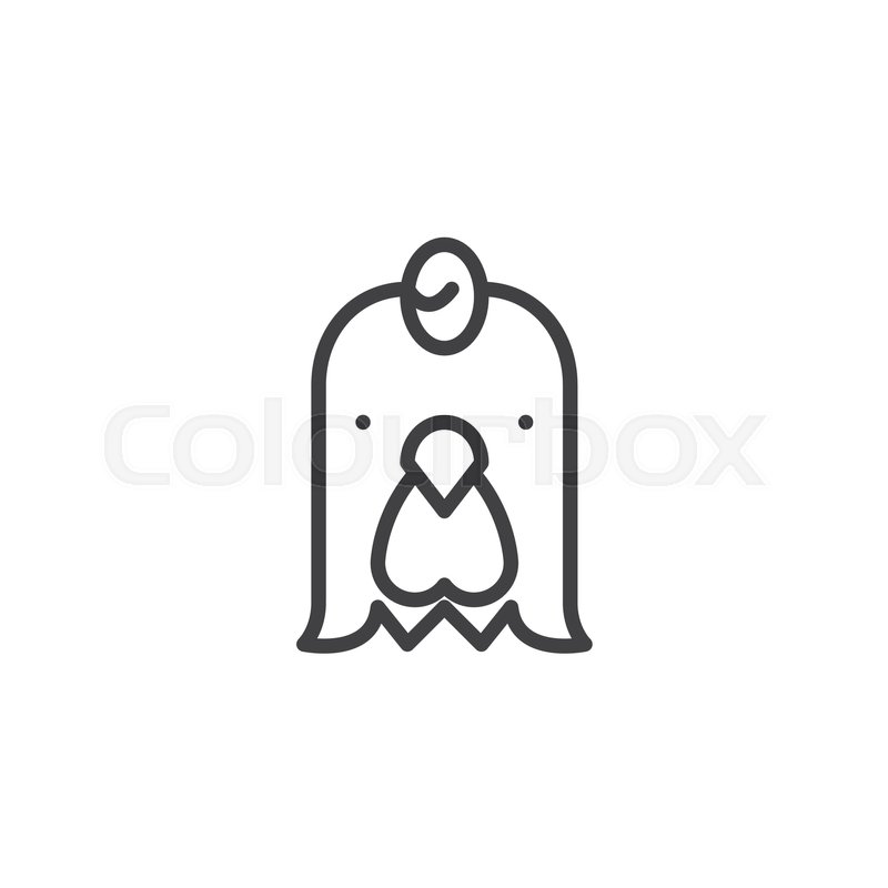800x800 Chicken Head Line Icon, Outline Vector Sign, Linear Style