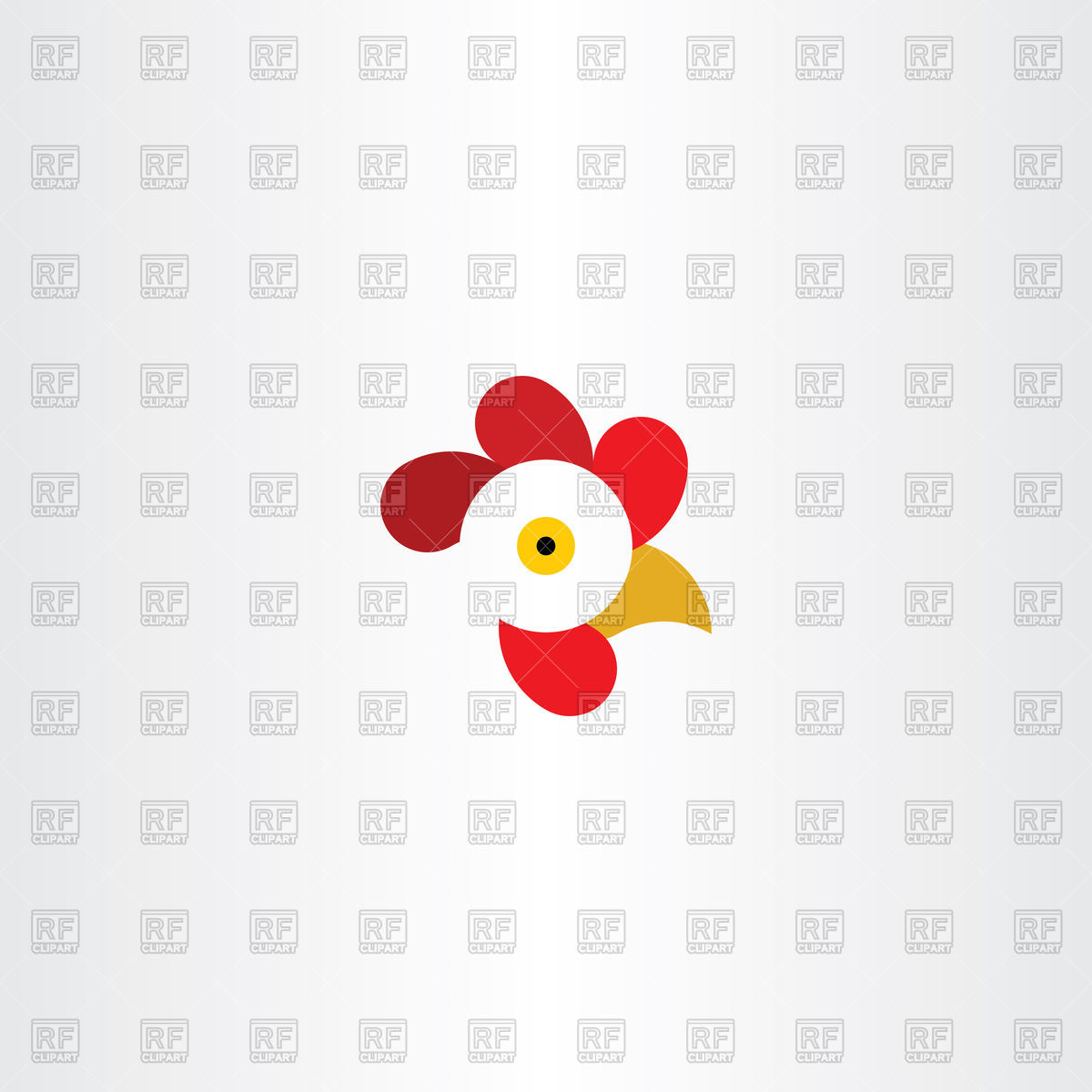 1200x1200 Chicken Or Rooster Head Icon Vector Image Vector Artwork Of