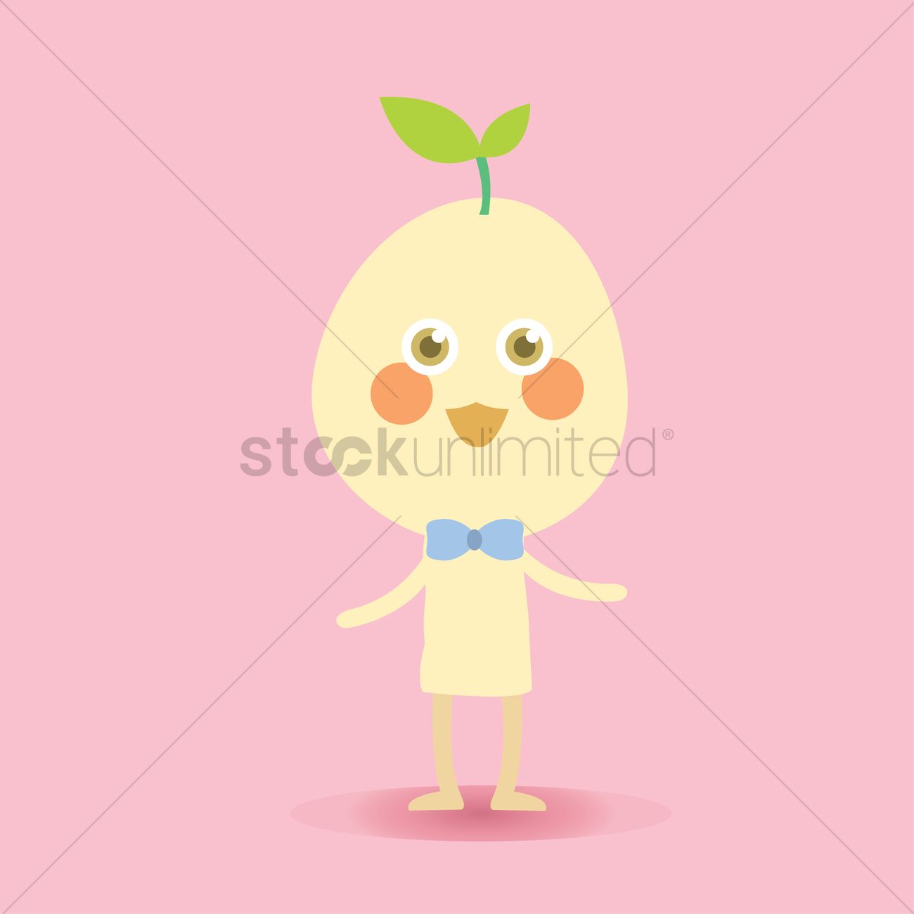 1300x1300 Free Chicken With Plant On Head Vector Image
