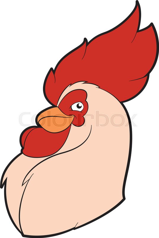 537x800 Vector Image Of The Chicken Carrtoon Head Stock Vector Colourbox