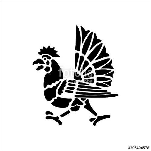 500x500 Chicken Icon. Vector Illustration Stock Image And Royalty Free