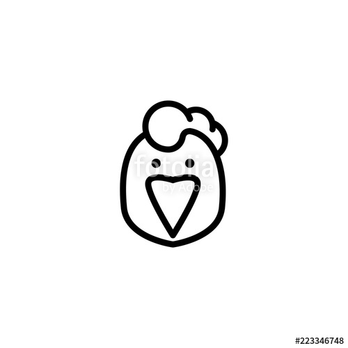 500x500 Chicken Icon Vector Stock Image And Royalty Free Vector Files On