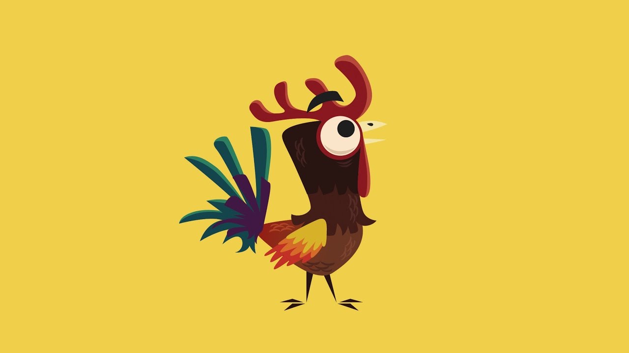 1280x720 Chicken Character Drawing Vector In Illustrator