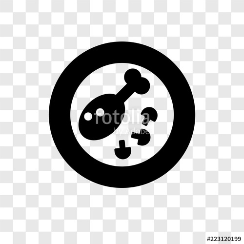 500x500 Chicken Leg Vector Icon Isolated On Transparent Background