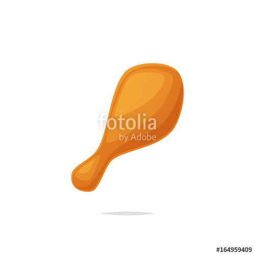 500x500 Fried Chicken Leg Vector Isolated Stock Image And Royalty Free