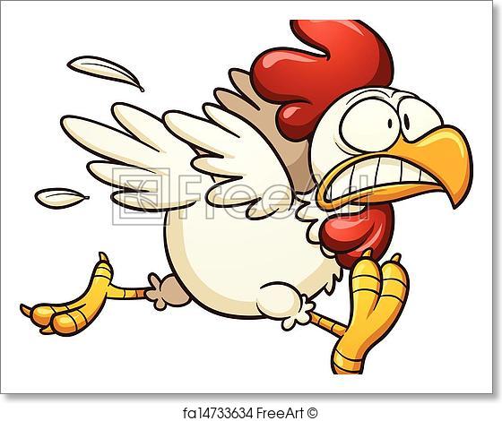 560x470 Free Art Print Of Scared Cartoon Chicken. Scared Cartoon Chicken