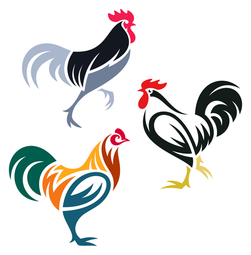 500x508 Creative Chicken Logos Vector Design 01 Free Download