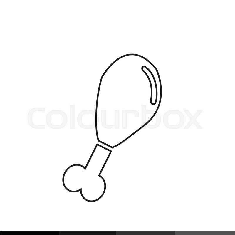 800x800 Chicken Wing Icon Illustration Design Stock Vector Colourbox