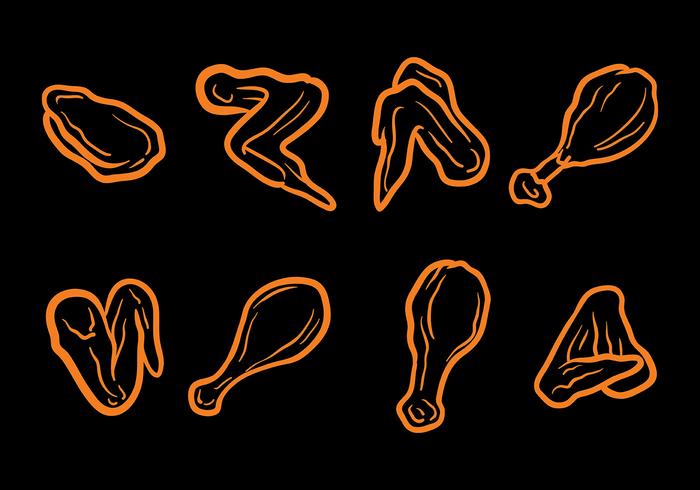 700x490 Free Buffalo Wings Icons Vector