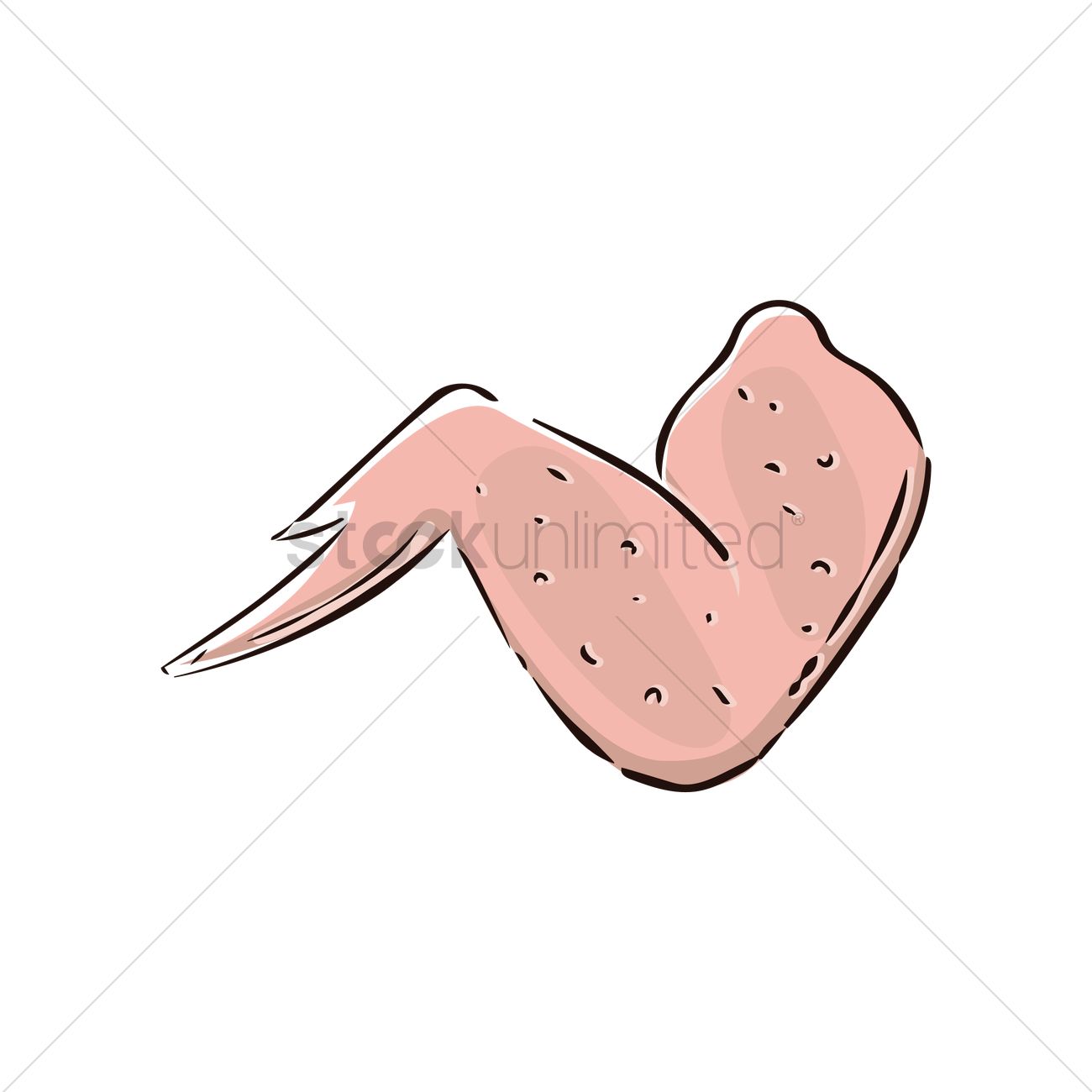1300x1300 Raw Chicken Wings Vector Image