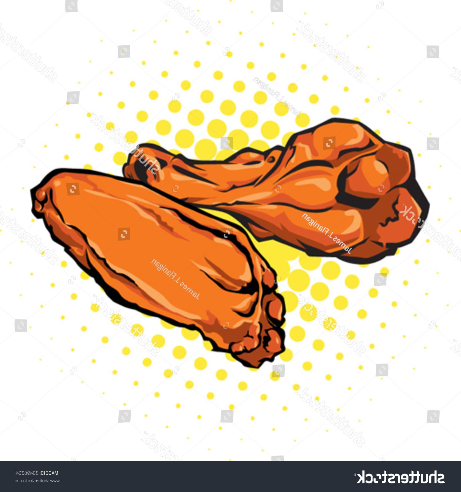1500x1600 Stock Vector Illustration Of Chicken Wings Buffalo Style