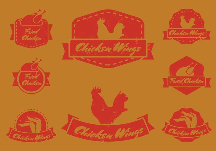 700x490 Vintage Chicken Wing Badge