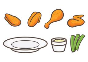 286x200 Chicken Wings Free Vector Art