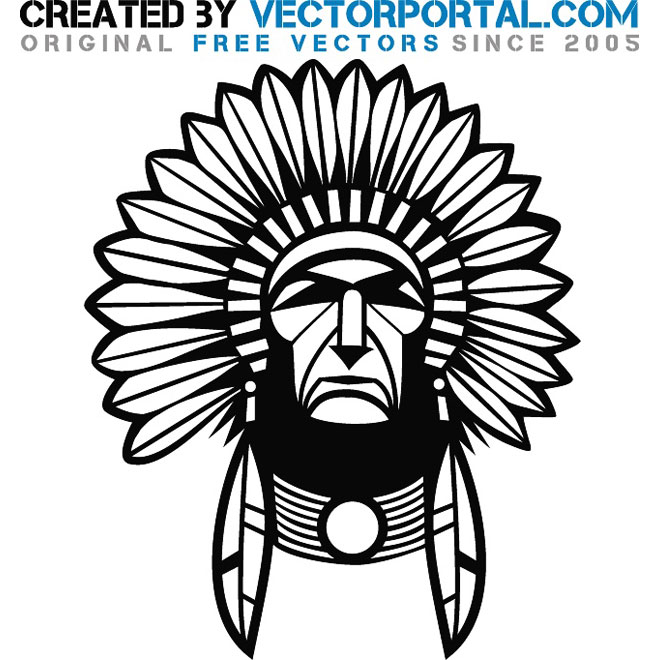 660x660 Indian Chief Graphics Vector