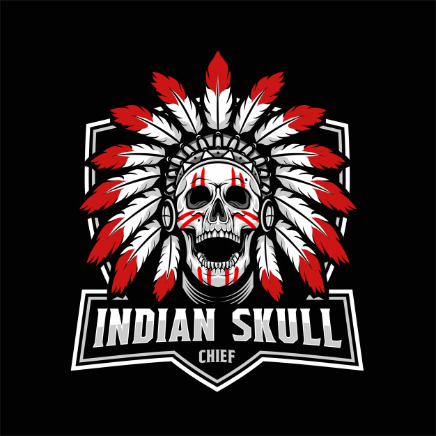 626x626 Indian Skull Chief Vector Premium Download