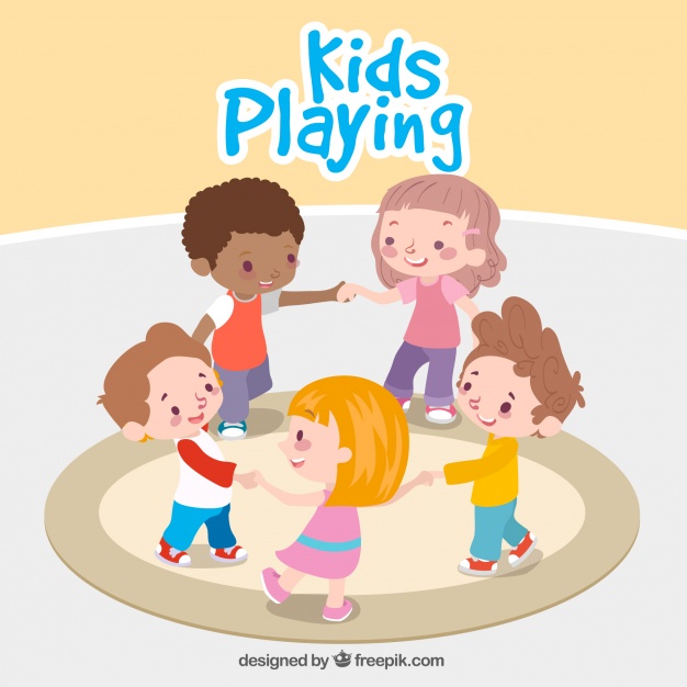 626x626 Fantastic Background Of Children Playing Together Vector Free