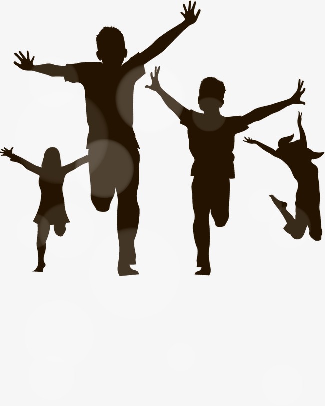 650x811 Children Playing Vector Silhouettes, Children Play, Silhouette