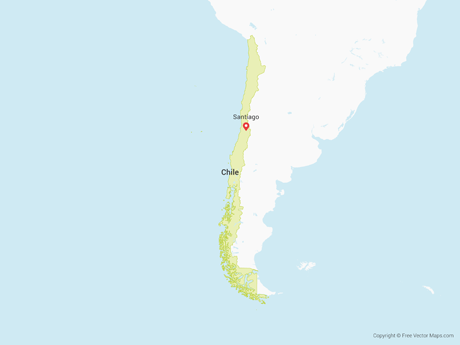 460x345 Vector Maps Of Chile Free Vector Maps