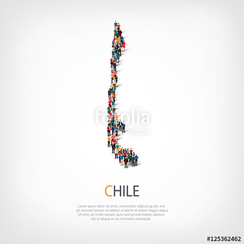 500x500 People Map Country Chile Vector Stock Image And Royalty Free