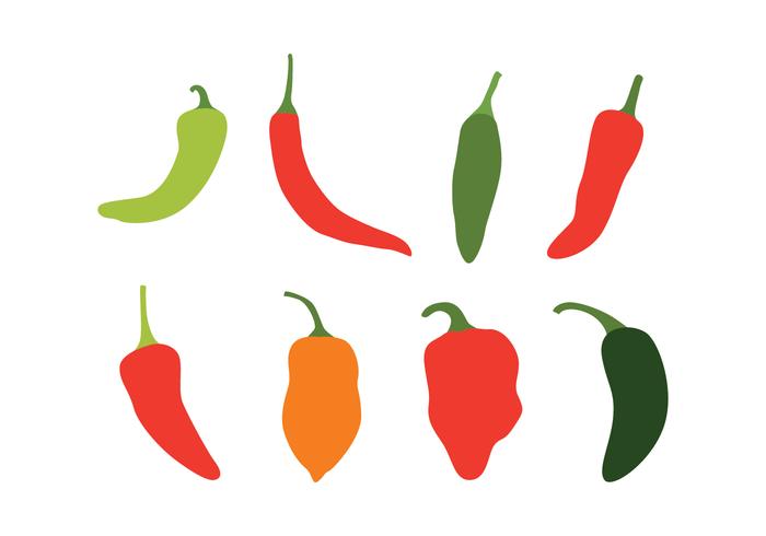 700x490 Chili Peppers Vector Set