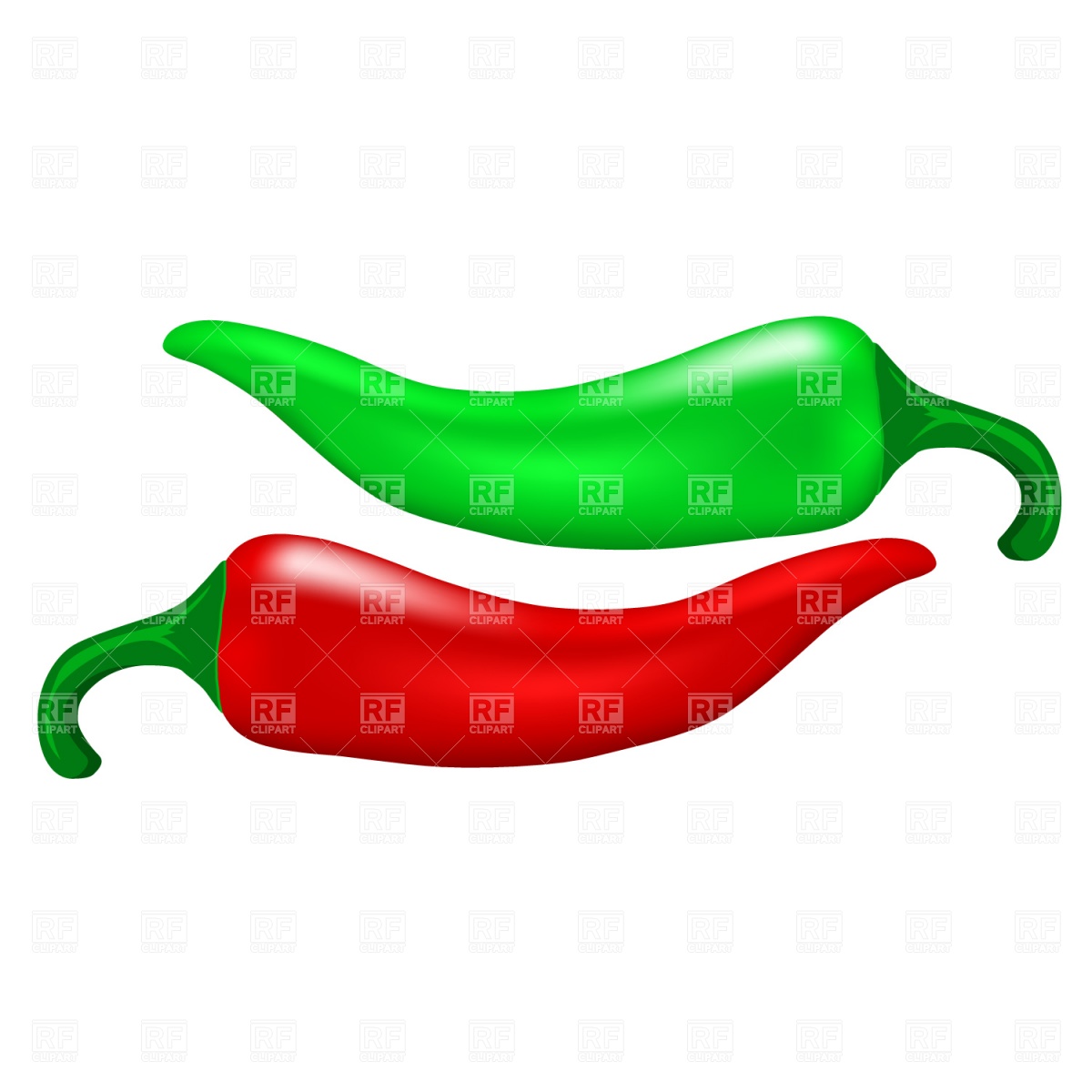 1200x1200 Red And Green Chili Pepper Vector Image Vector Artwork Of Food