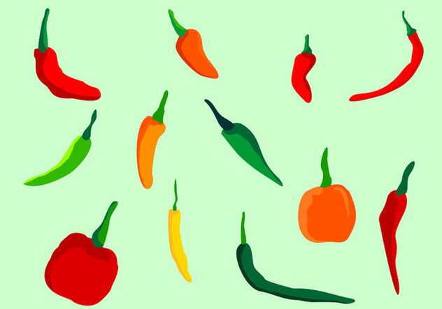 632x443 Chili Peppers Vector Set Free Vector Download 440811 Cannypic
